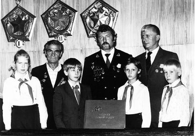 Эстафета 40 лет победы, 1985 год. Плеханов М.П., Потоман В.В., Кладиев Н.С.